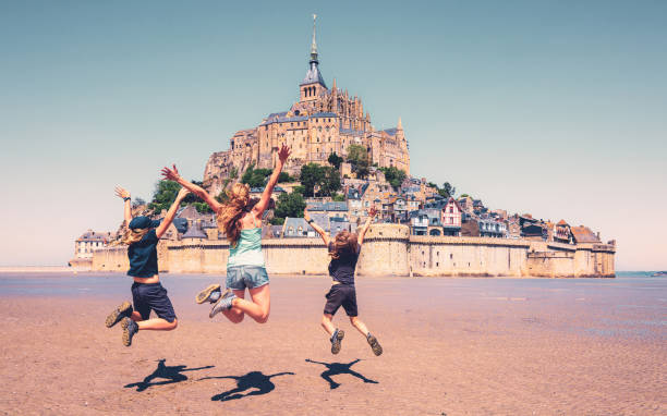 The Mont Saint Michel with children